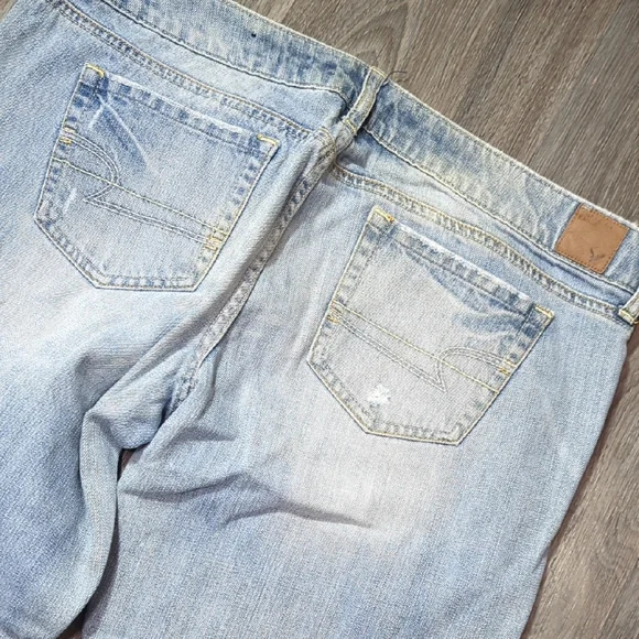 Light Blue Distressed Women’s Jeans 12 - Picture 9 of 11